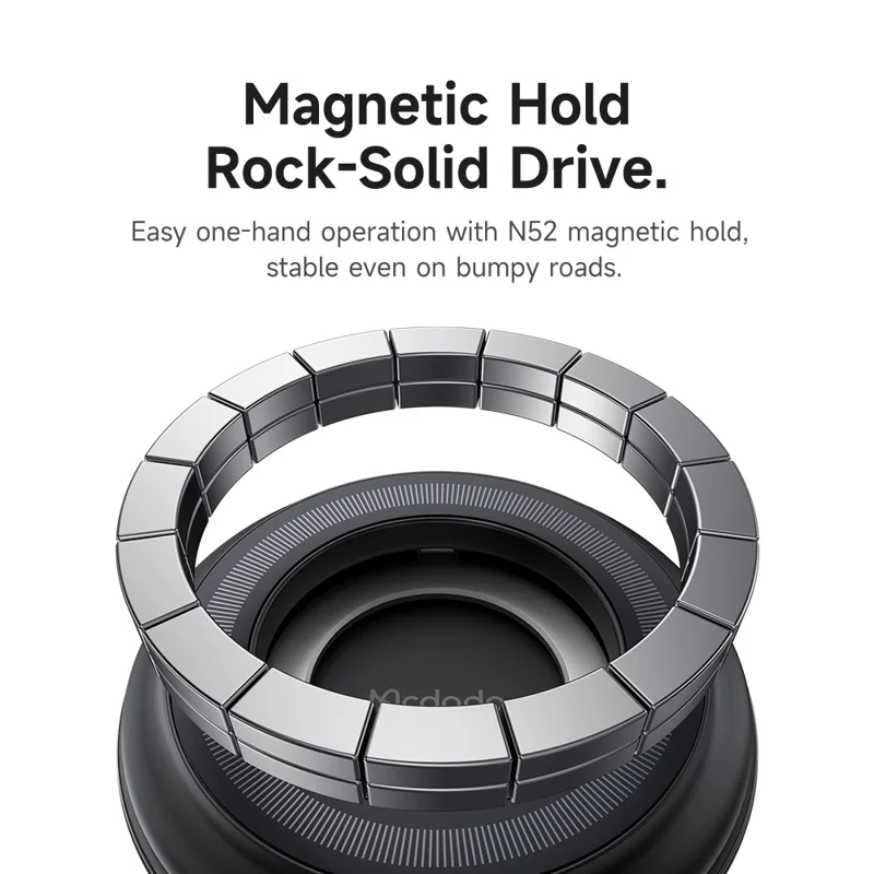 MCDODO TB-8420 Auto-telefoonhouder Vacuümzuiging Magnetische Opvouwbare 360 Graden Verstelbare Desktophouder - Zwart