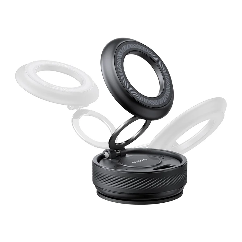 MCDODO TB-8420 Auto-telefoonhouder Vacuümzuiging Magnetische Opvouwbare 360 Graden Verstelbare Desktophouder - Zwart