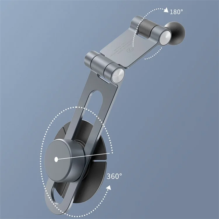 MOMAX Aluminum Alloy Invisible Mount Universal Adhesive Car Mount Holder for New Energy Vehicles, Dark Grey