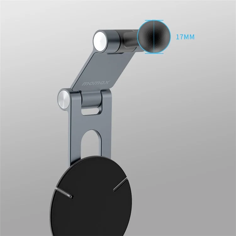 MOMAX Aluminum Alloy Invisible Mount Universal Adhesive Car Mount Holder for New Energy Vehicles, Dark Grey