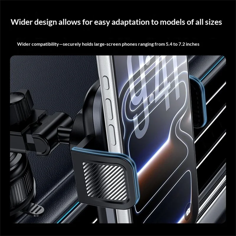 YESIDO C279 360° Rotating Car Phone Holder Suction Cup Mount Dashboard Windshield Stand Adjustable Bracket - Black