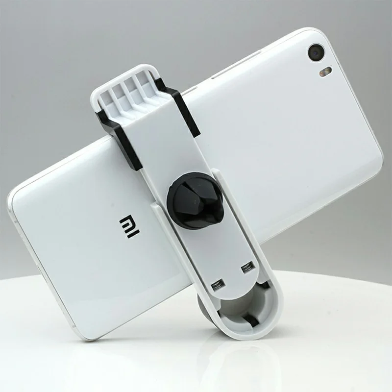 C0214A Air Vent Car Phone Mount Plastic 360 Degree Rotating Cellphone Holder Stand - White