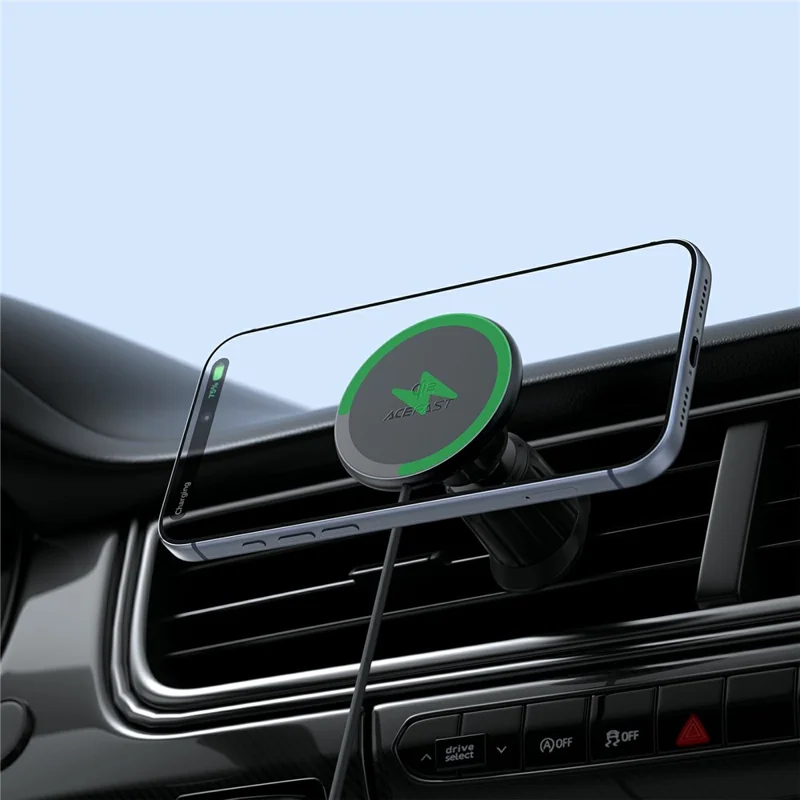 ACEFAST E51 Qi2 25W Magnetic Wireless Charging Car Holder for Air Vent - Black