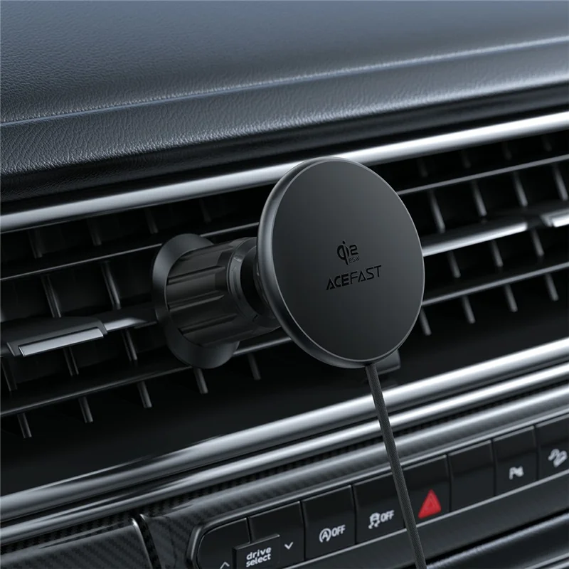 ACEFAST E51 Qi2 25W Magnetic Wireless Charging Car Holder for Air Vent - Black