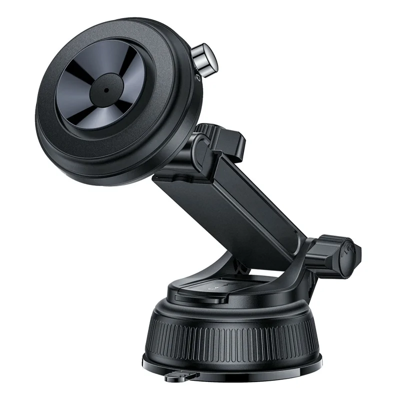 YESIDO C284 2 in 1 Vacuum Suction Magnetic Car Phone Mount 360 Degree Rotation for Dashboard / Windshield - Black