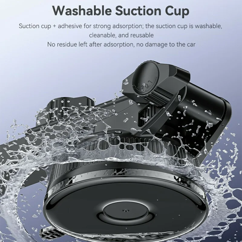 YESIDO C284 2 in 1 Vacuum Suction Magnetic Car Phone Mount 360 Degree Rotation for Dashboard / Windshield - Black