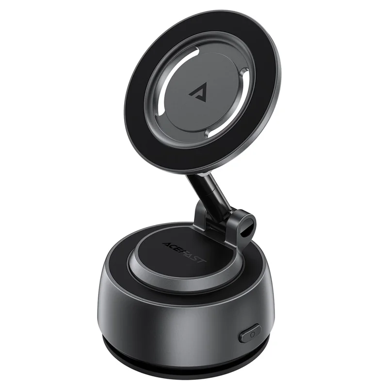 ACEFAST E54 Electric Suction Cup Magnetic Car Phone Holder 360° Rotation Dashboard Mount - Metal Grey