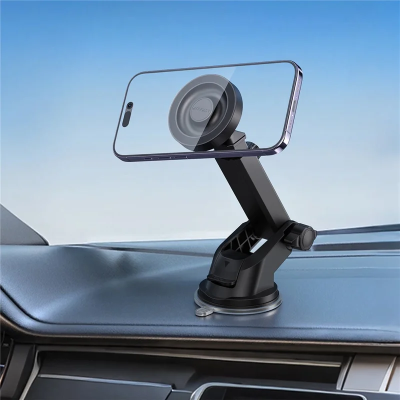 ACEFAST D75 Magnetic Car Phone Mount Telescopic Arm Suction Cup Holder for Dashboard Windshield - Black
