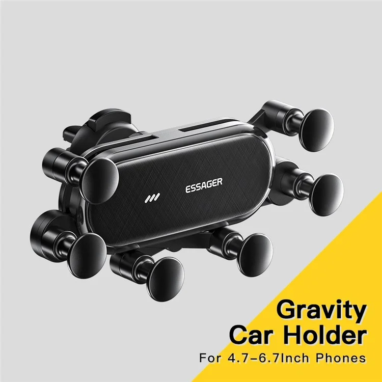 Essager Weichi Series Car Gravity Phone Mount Air Вентилятор Держатель Телефона с 360-градусным Вращающимся Мячом Для Мобильных Телефонов 4,7-6,7 Дюйма