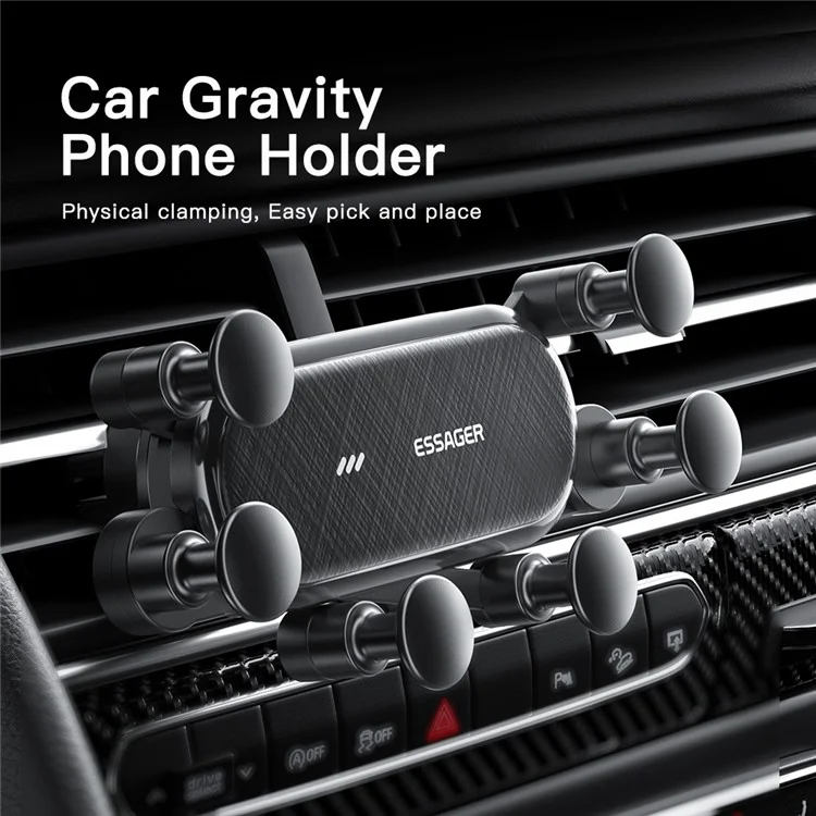 Essager Weichi Series Car Gravity Phone Mount Air Вентилятор Держатель Телефона с 360-градусным Вращающимся Мячом Для Мобильных Телефонов 4,7-6,7 Дюйма
