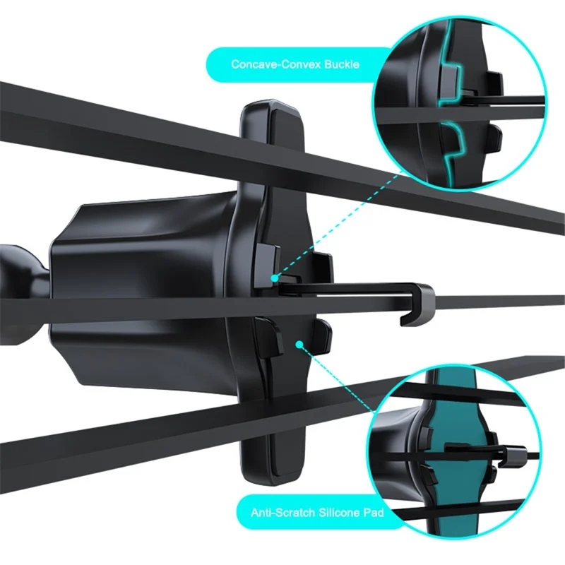 Universal 360 Degrees Rotatable Hook Type Car Air Outlet Mobile Phone Holder Bracket