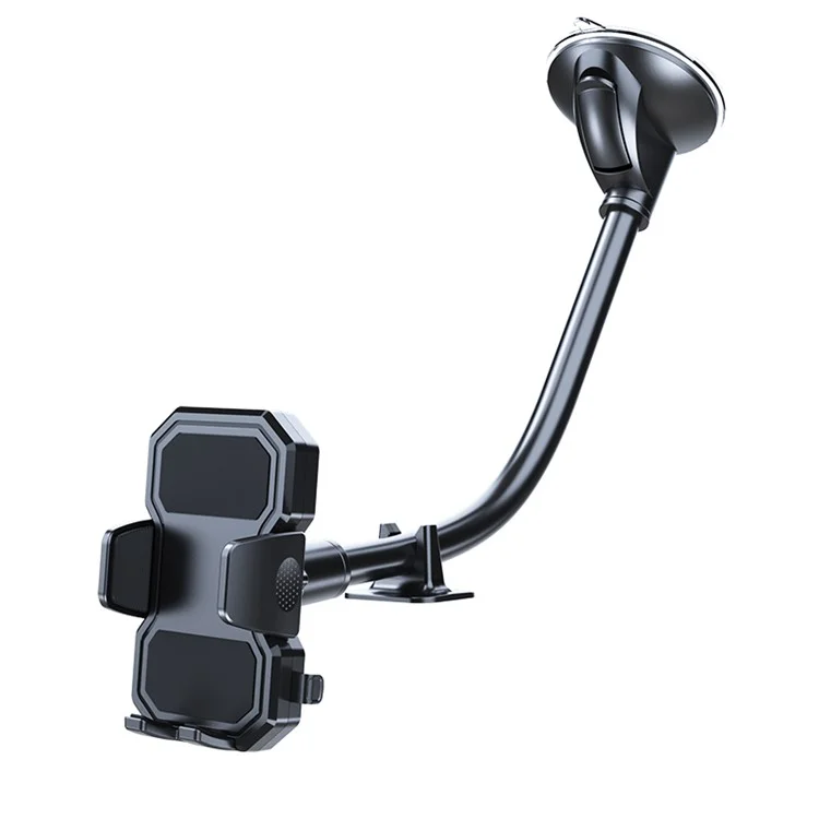 A192+X35 Car Dashboard Windshield Mount Phone Holder Suction Cup Flexible Long Rod Rotatable Bracket