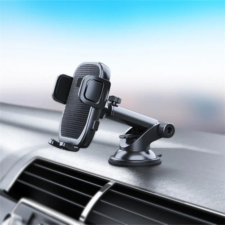 Car Dashboard Windshield Suction Cup Mount Phone Holder Telescopic Arm 360 Degrees Rotating Bracket