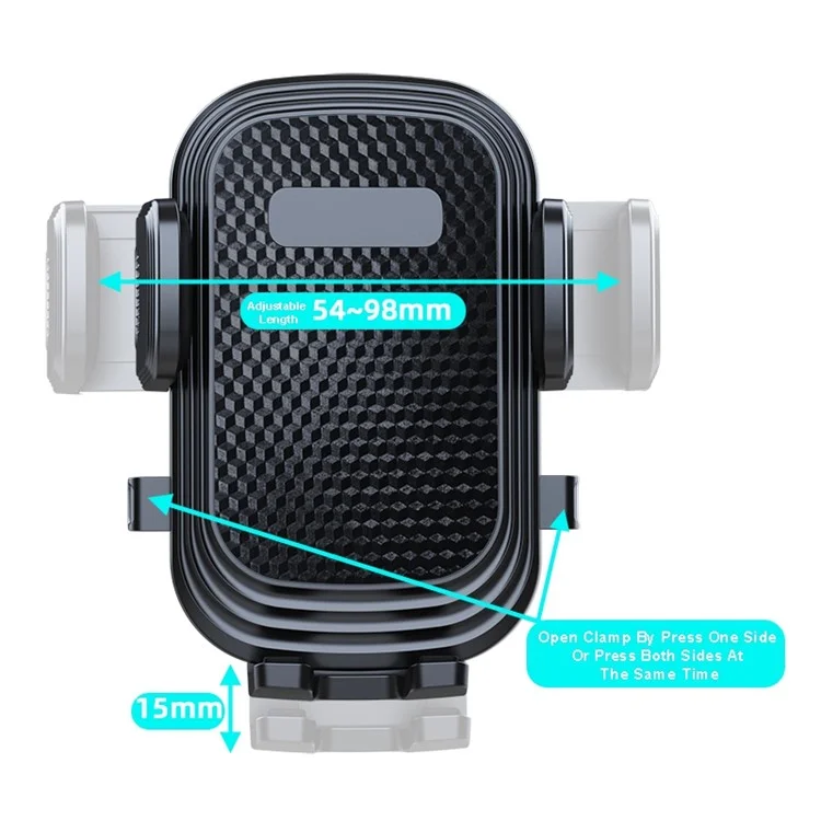 Adjustable Car Phone Holder Rotation Mobile Phone Clamp Mount for Dashboard Windshield