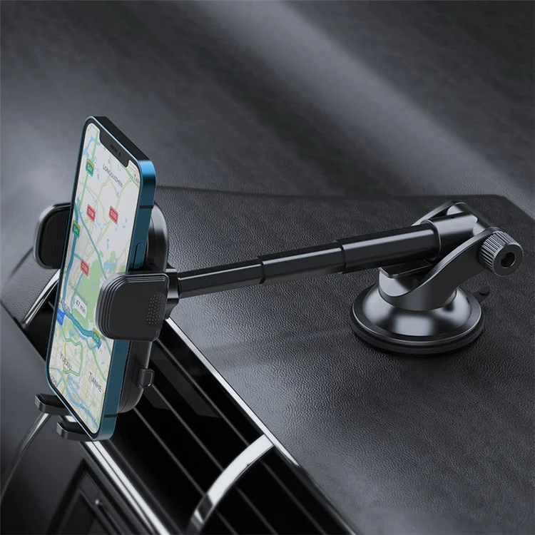 Adjustable Car Phone Holder Rotation Mobile Phone Clamp Mount for Dashboard Windshield