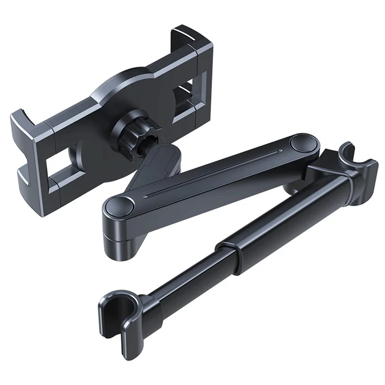 A081+X159 Foldable Car Mobile Phone Tablet Holder Adjustable Back Seat Headrest Mount Bracket