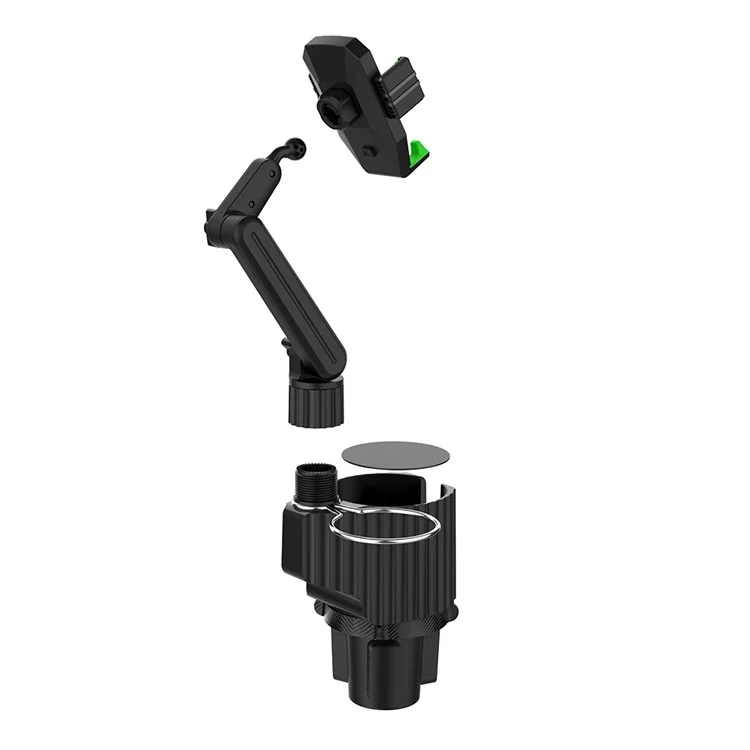 C004 Multi-functional Adjustable Car Drink Cup Bottle Holder Mobile Phone Bracket - Grey