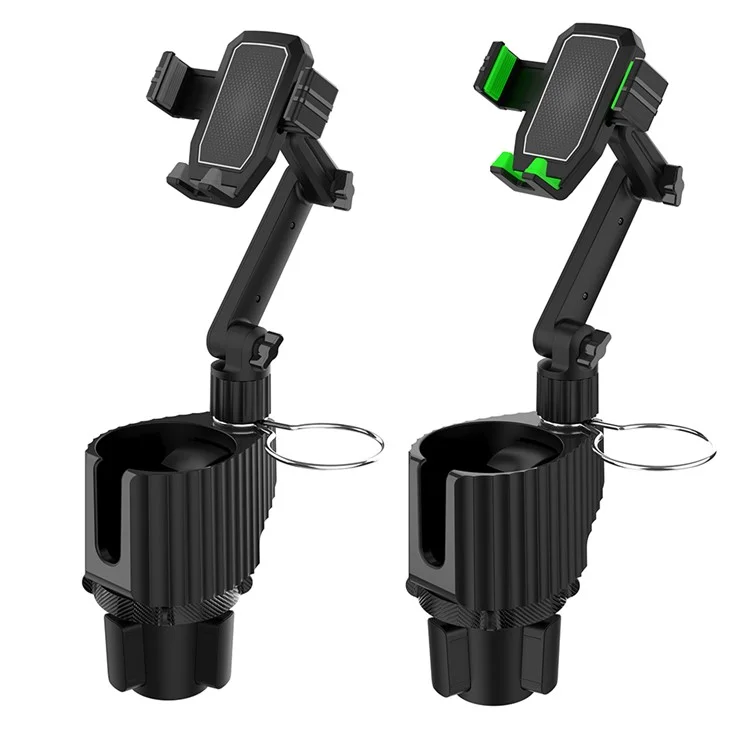C004 Multi-functional Adjustable Car Drink Cup Bottle Holder Mobile Phone Bracket - Grey