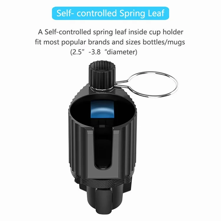 C004 Multi-functional Adjustable Car Drink Cup Bottle Holder Mobile Phone Bracket - Grey