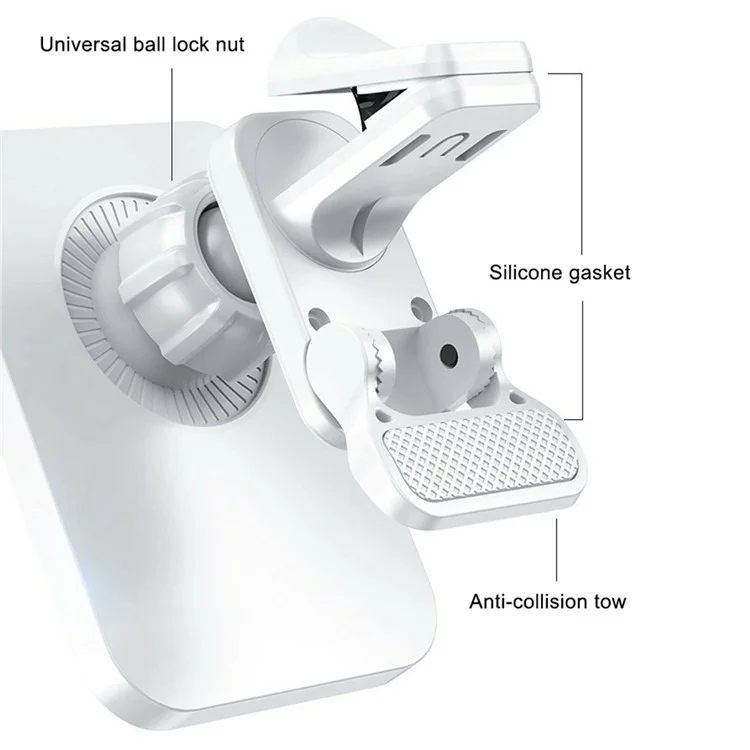 JJT-987 15W Magnetic Wireless Charger Air Vent Clip Mount Bracket Car Phone Holder - White