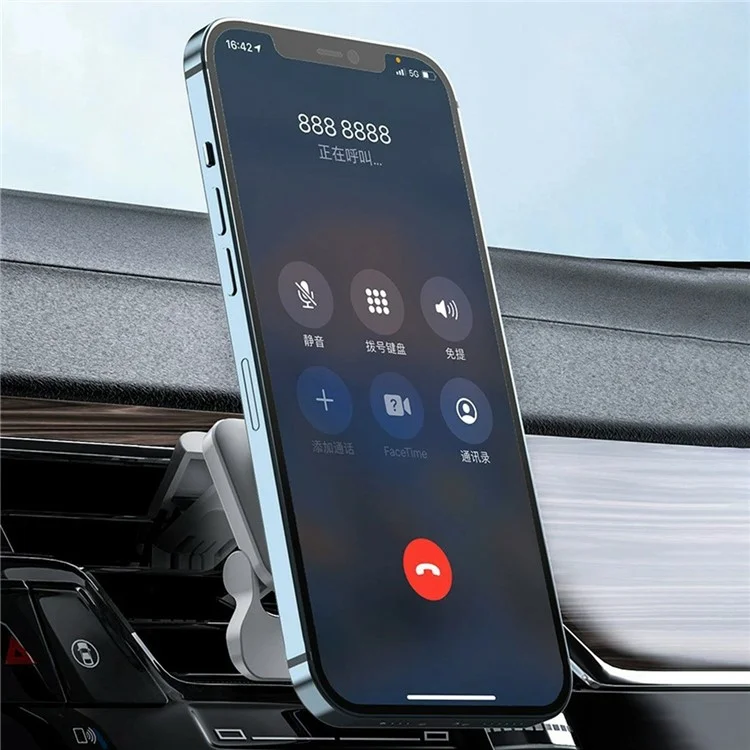 JJT-987 15W Magnetic Wireless Charger Air Vent Clip Mount Bracket Car Phone Holder - White