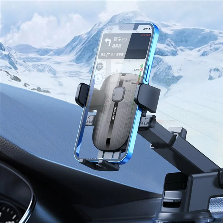Clip voiture WEKOME S55 à forte aspiration Titulaire de téléphone cellulaire universel Clip de téléphone portable Stabilisateur anti-vibrations Pince de téléphone
