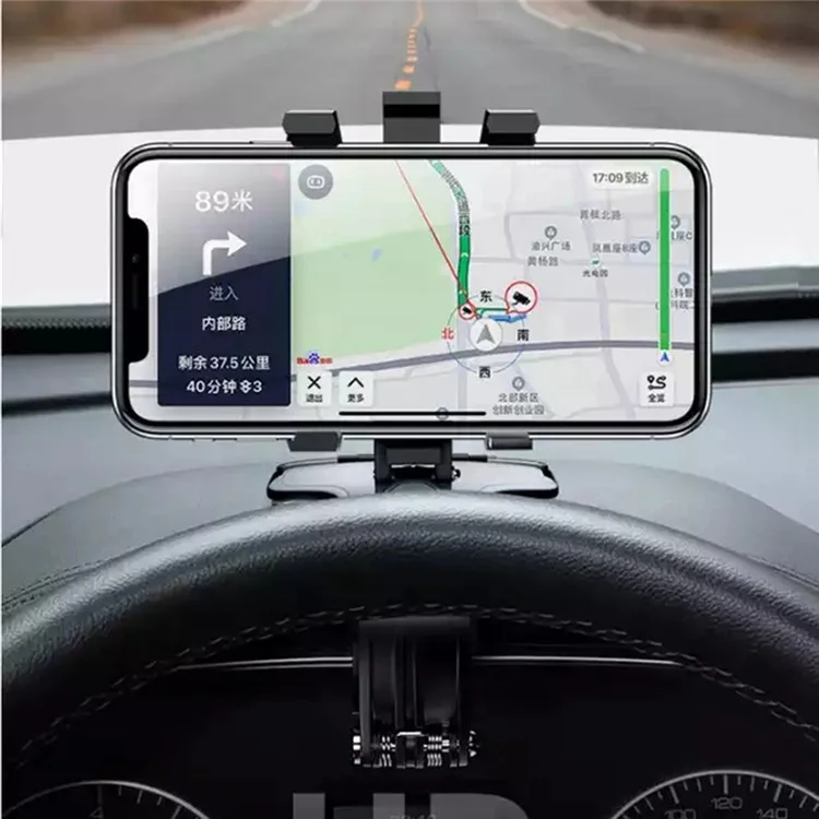 Auto Dashboard Postato Del Telefono 360 Gradi Ruota Porta Clip Per Auto GPS Con Targa