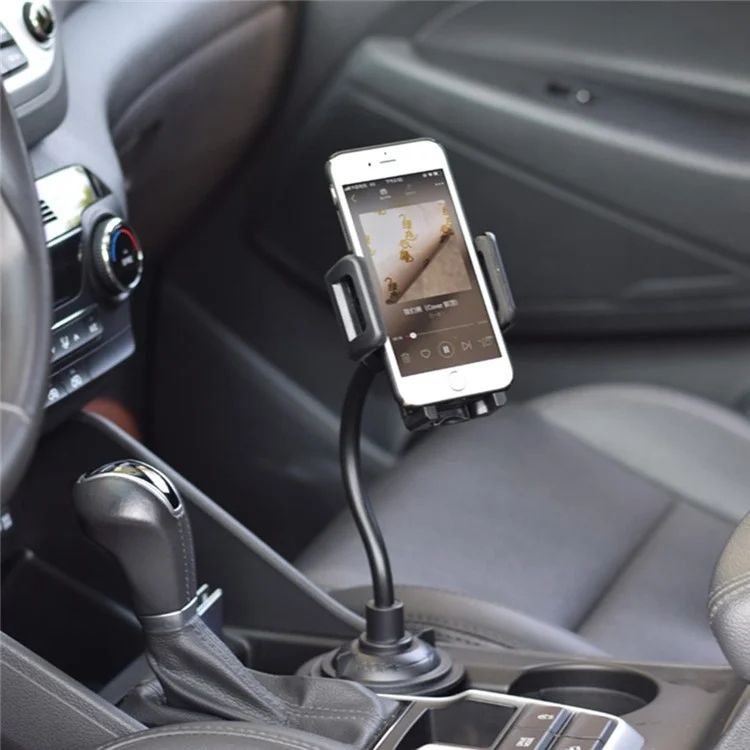 360 Degrees Rotation Car Cup Holder Phone Mount Bendable Hose Cellphone Bracket