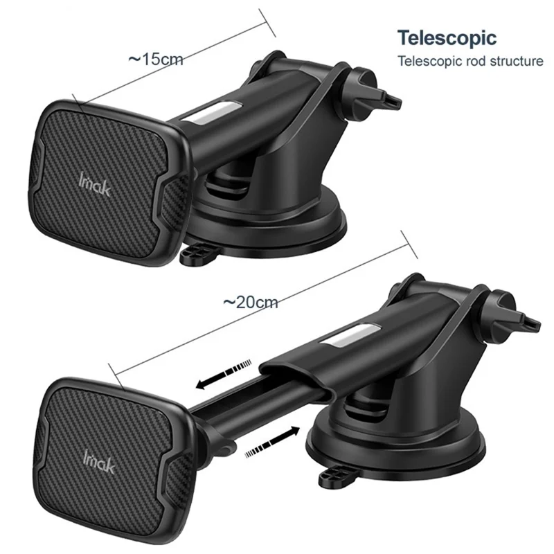 IMAK C5-X4 Telescopic Rod Magnetic Car Holder Suction Cup Base Cellphone Bracket