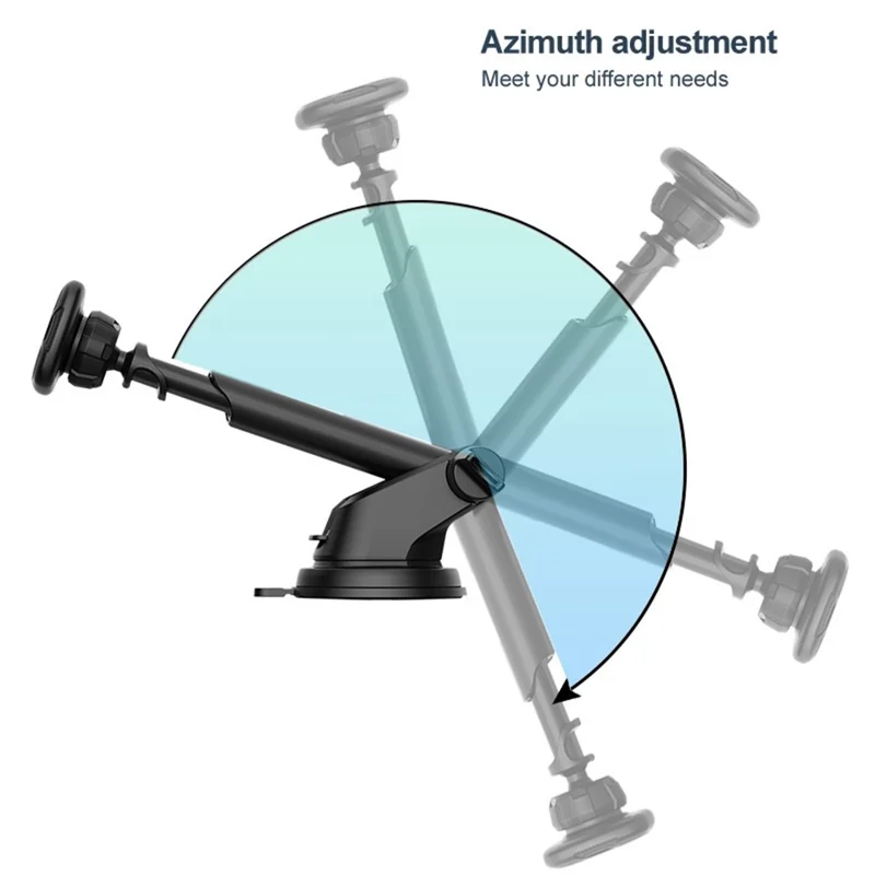 IMAK C5-X4 Telescopic Rod Magnetic Car Holder Suction Cup Base Cellphone Bracket