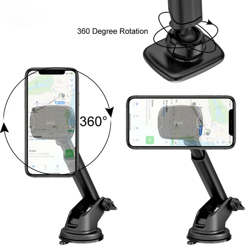 IMAK C5-X4 Telescopic Rod Magnetic Car Holder Suction Cup Base Cellphone Bracket