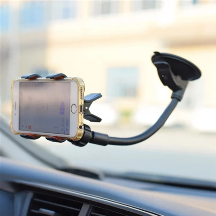 W011 Car Smartphone Bracket Bendable Arm Windshield Dashboard Sucker Mount Cell Phone Holder - Style A