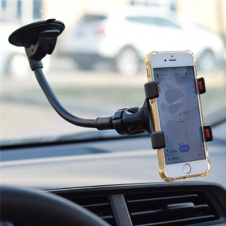 W011 Car Smartphone Bracket Bendable Arm Windshield Dashboard Sucker Mount Cell Phone Holder - Style A