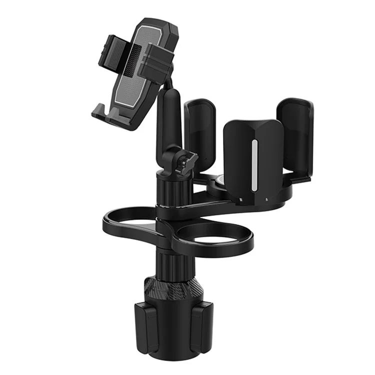 Car Cup Halter Telefon Clip Expander Multifunktional Kaffeetränk Instant Nudelhalter Tablett Einstellbare Rotationstasse Cupeholder - Grau