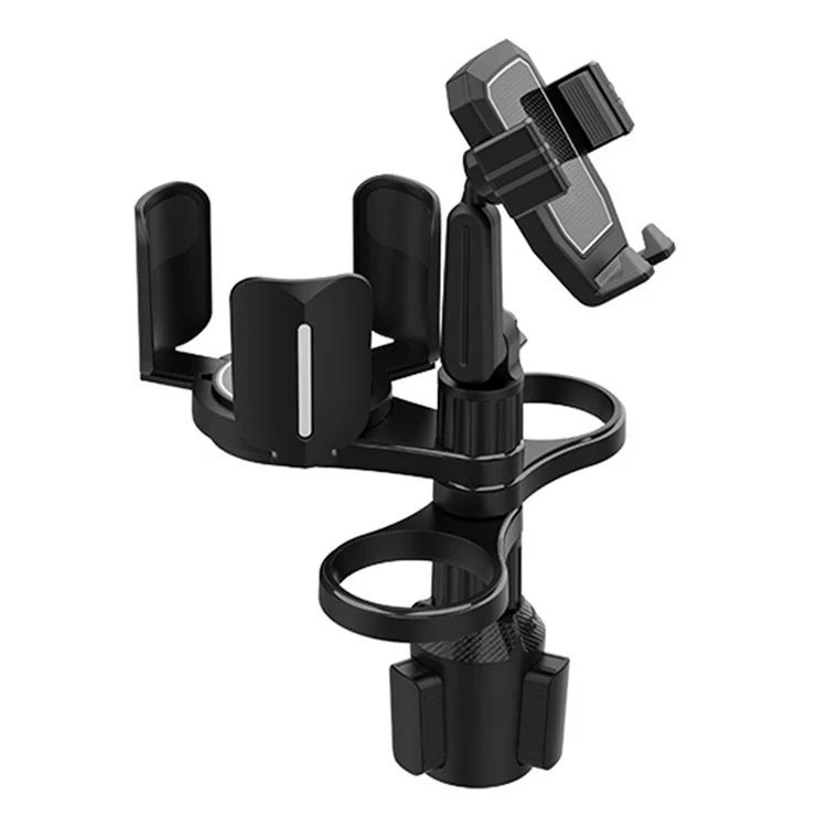 Car Cup Halter Telefon Clip Expander Multifunktional Kaffeetränk Instant Nudelhalter Tablett Einstellbare Rotationstasse Cupeholder - Grau