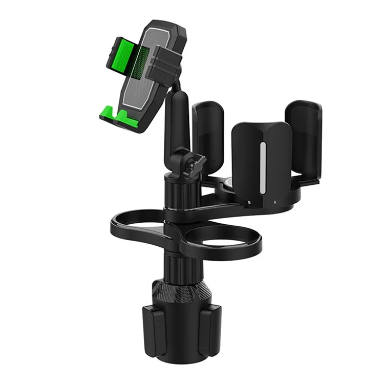 Car Cup Holder Phone Clip Expander Multifunctional Coffee Drink Instant Noodle Holder Tray Adjustable Rotation Cupholder - Green