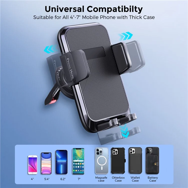 Ahastyle Tronwin JY03 Para un Teléfono Móvil de 4-7 Pulgadas Car Outlet Clip Topeador de 360 ​​grados Rotación Soporte de Teléfono Celular