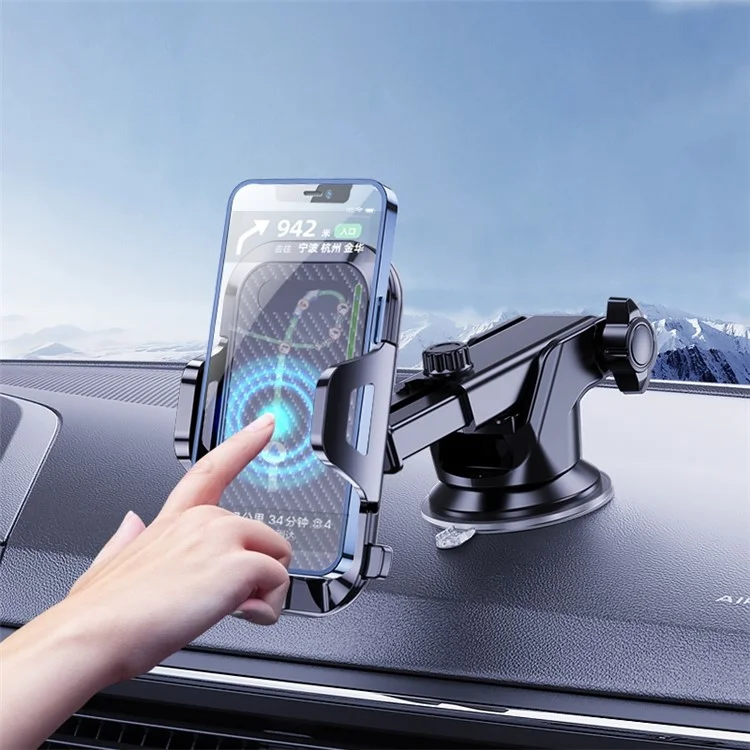 XP019 Car Dashboard Windshield Mount Suction Cup Phone Holder Telescopic Arm Bracket Stand