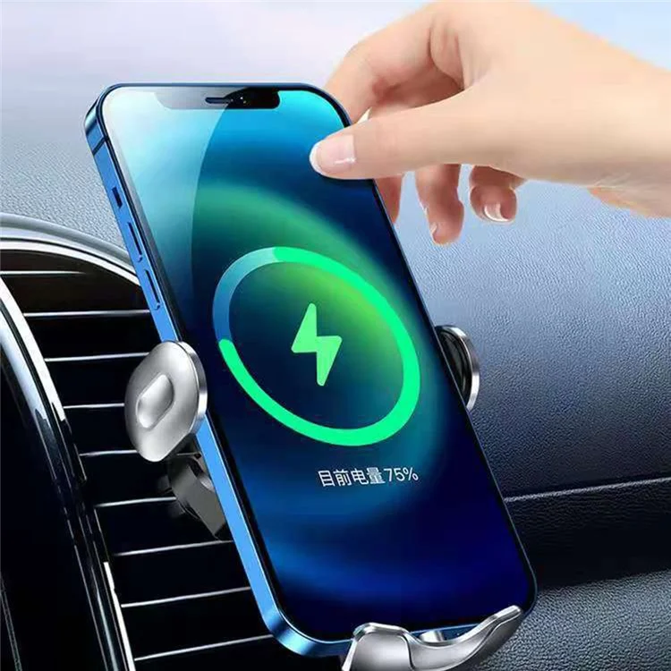 K6S Car Air Vent Mount 15W Phone Wireless Charger Auto Clamping Phone Charging Stand Bracket