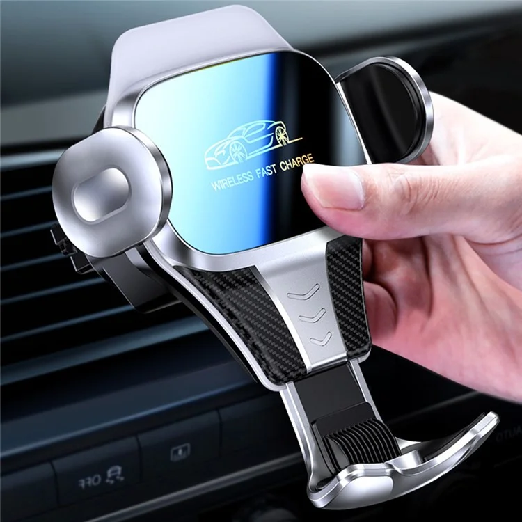 K6S Car Air Vent Mount 15W Phone Wireless Charger Auto Clamping Phone Charging Stand Bracket