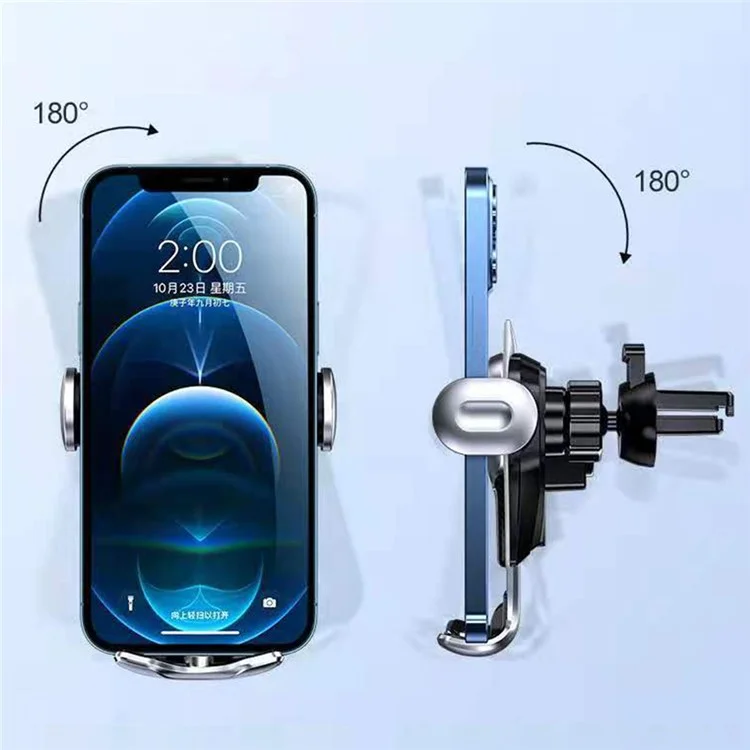 K6S Car Air Vent Mount 15W Phone Wireless Charger Auto Clamping Phone Charging Stand Bracket