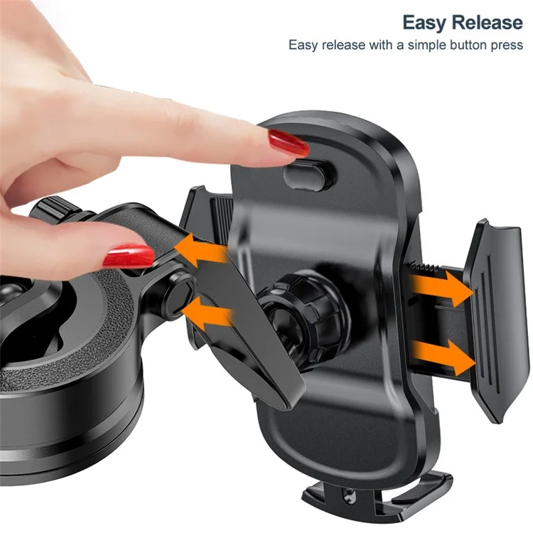 IMAK J1-X5A Dashboard Clip Car Holder 360-Degree Rotating Vehicle Phone Mount Anti-Shock Adjustable Phone Clip with Silicone Mat