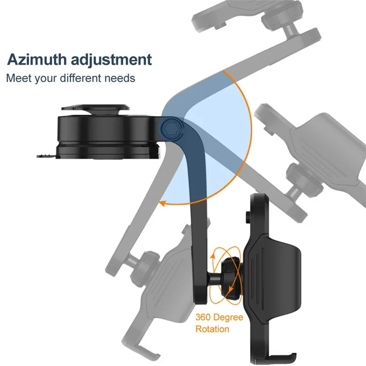 IMAK J1-X5A Dashboard Clip Car Holder 360-Degree Rotating Vehicle Phone Mount Anti-Shock Adjustable Phone Clip with Silicone Mat