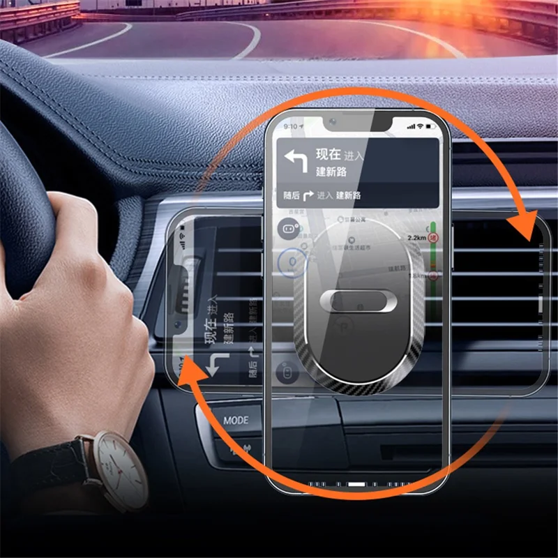 ZOS-B076 Magnetic Car Phone Mount Vehicle Air Vent Phone Holder 360-Degree Rotating Magnetic Stand