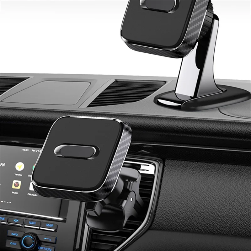 ZOS-B077 Magnetic Car Phone Mount Vehicle Air Vent Phone Holder 360-Degree Rotating Square Magnetic Stand