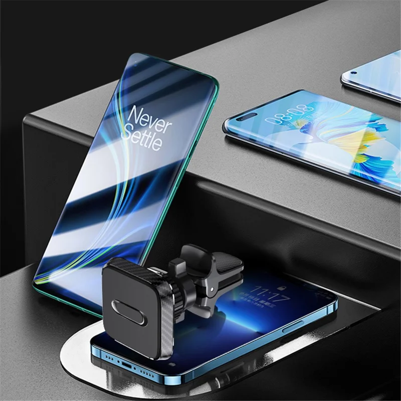 ZOS-B077 Magnetic Car Phone Mount Vehicle Air Vent Phone Holder 360-Degree Rotating Square Magnetic Stand