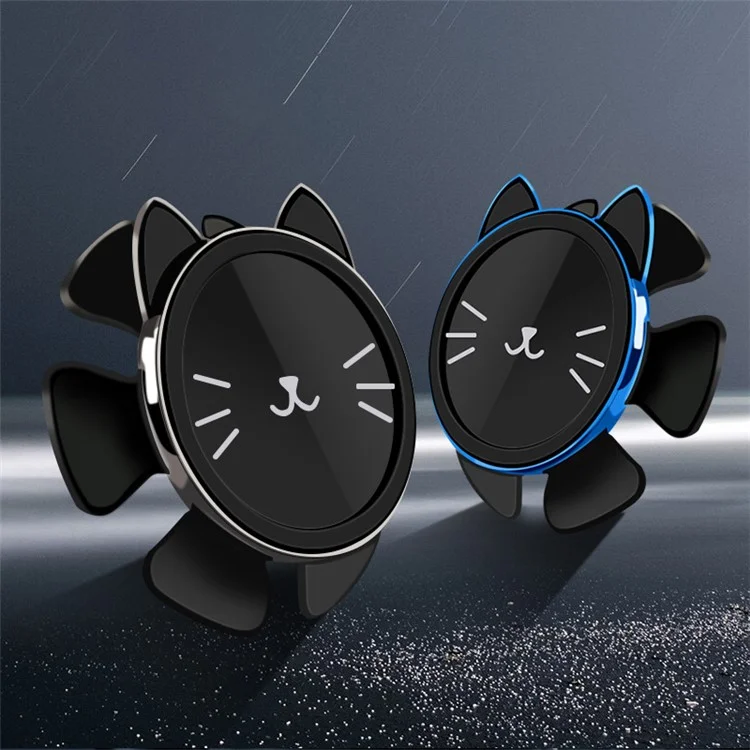 Magnetic Car Mount Universal Steering Wheel Car Phone Holder Cute Cat 360-degree Adjustable Dashboard Car Mount - Red