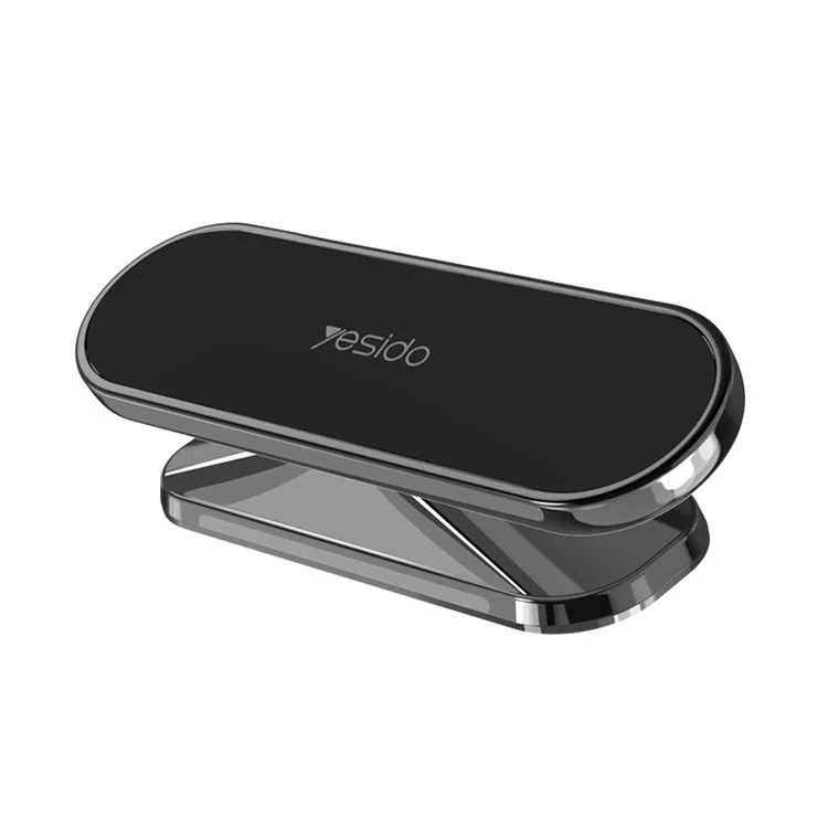 YESIDO C82 Magnetic Car Phone Holder Stand 360 Degrees Rotating Zinc Alloy Cellphone Bracket - Dark Grey