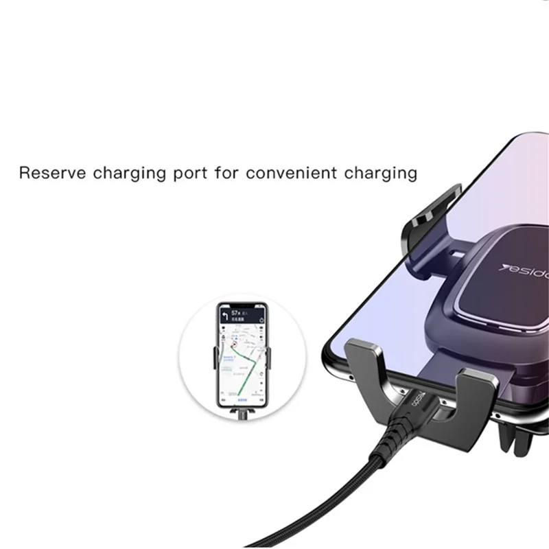 YESIDO C71 Car Phone Holder Rotatable Vehicle Air Outlet Mount Cellphone Stand Bracket