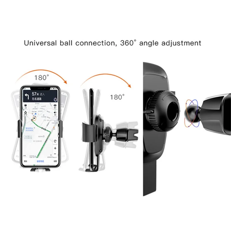 YESIDO C71 Car Phone Holder Rotatable Vehicle Air Outlet Mount Cellphone Stand Bracket